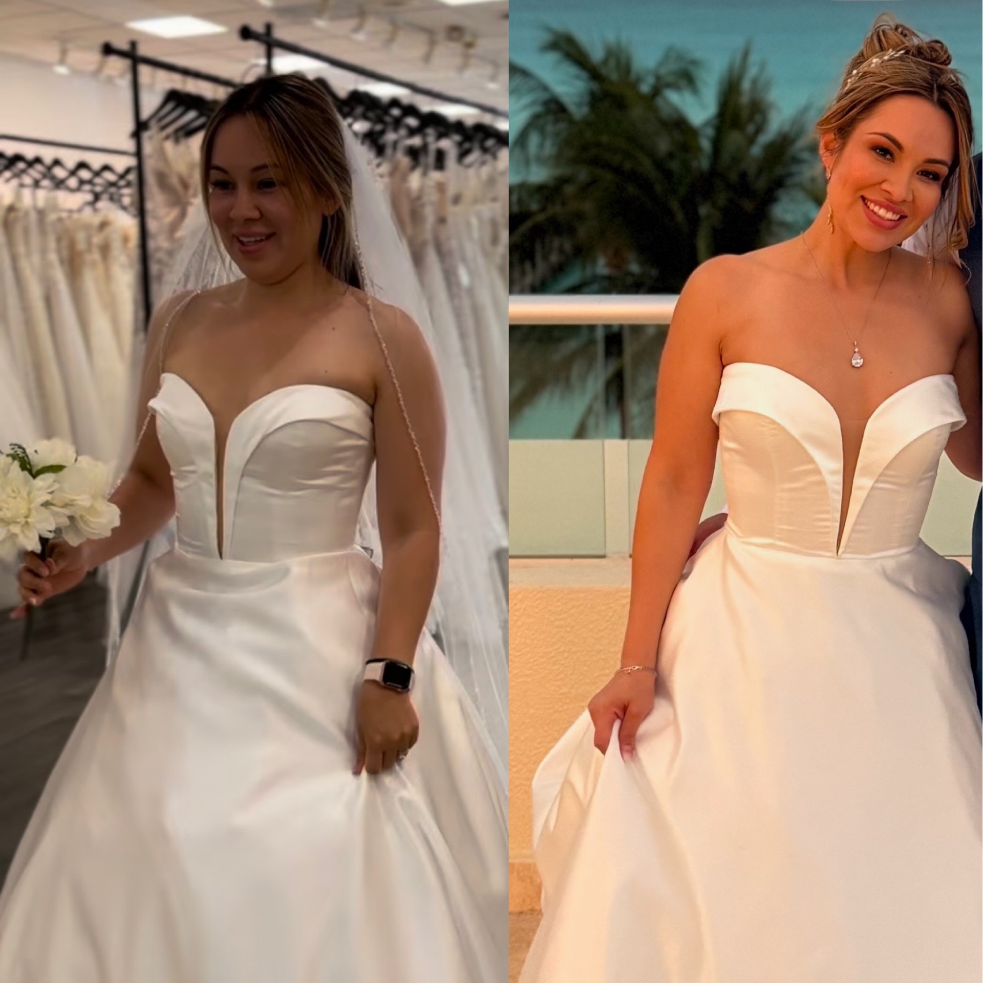 Bride Elena before and after transformation
