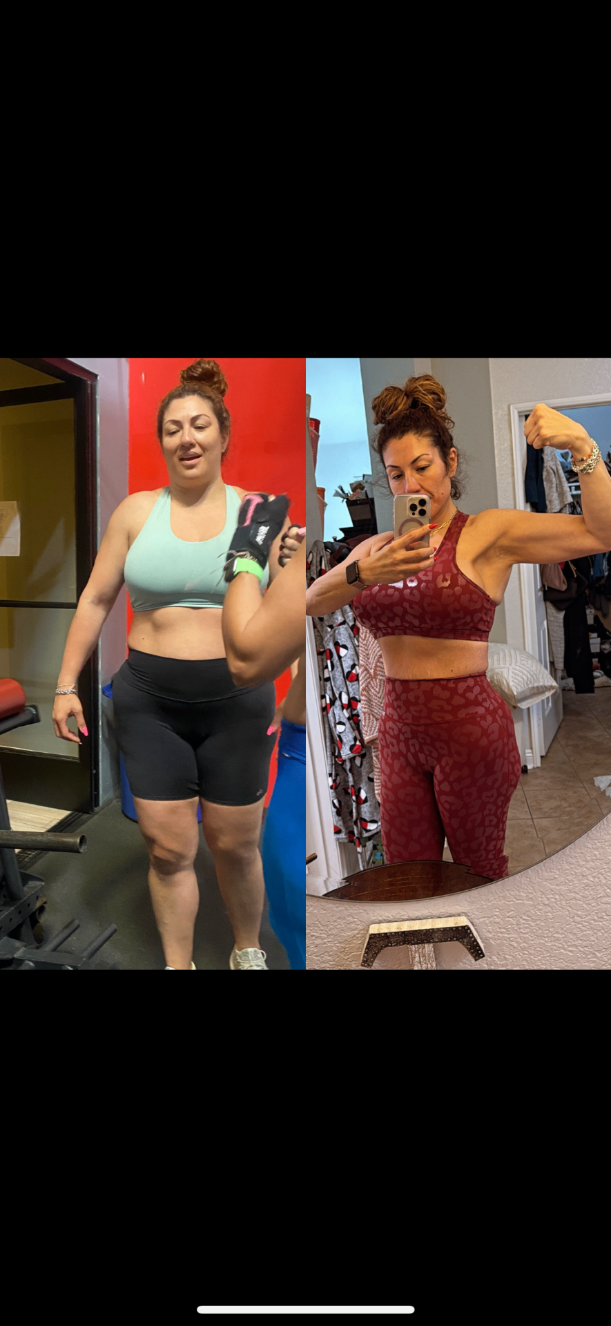 Gabriela M. before and after transformation