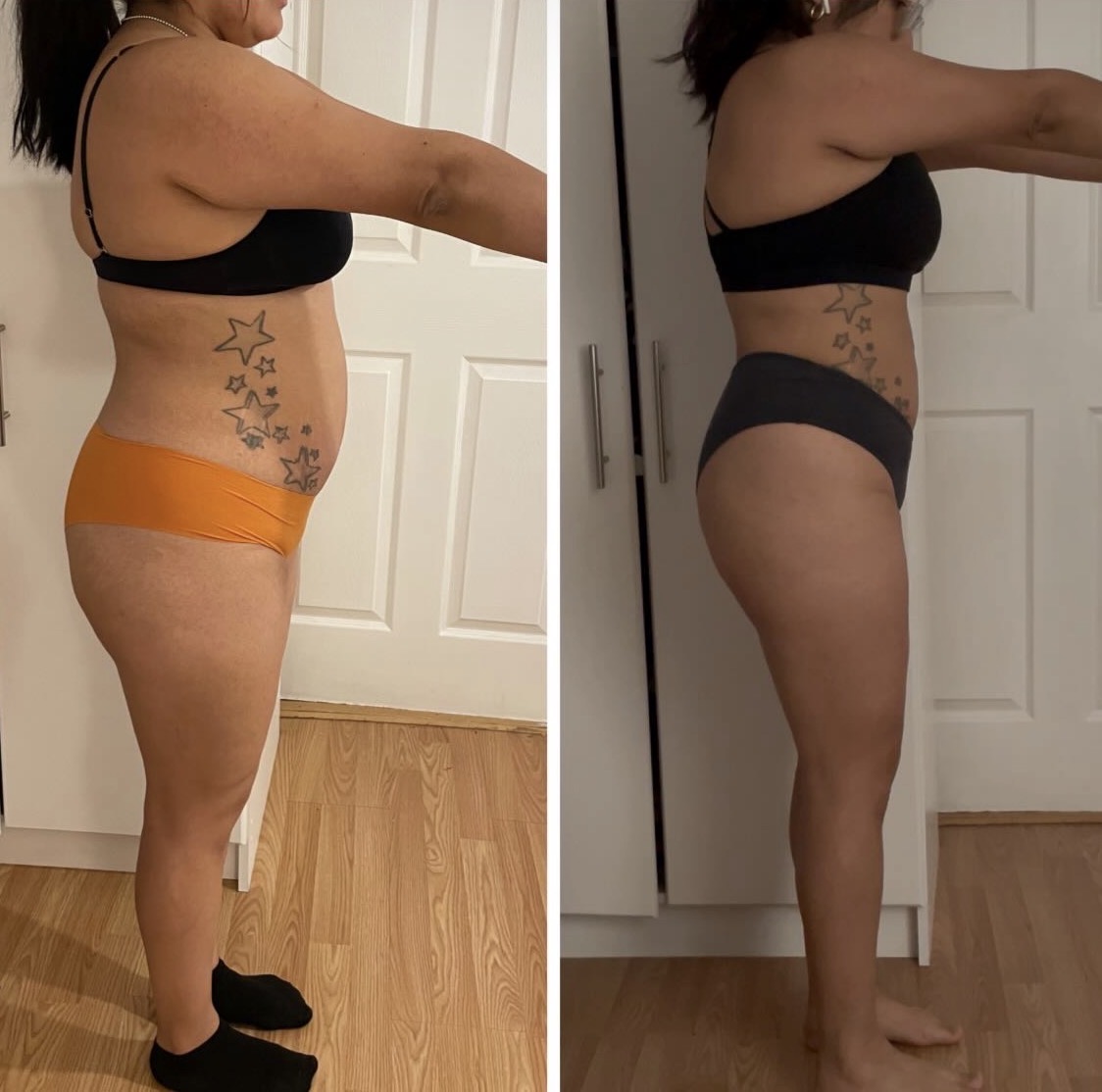 Vanessa T. before and after transformation